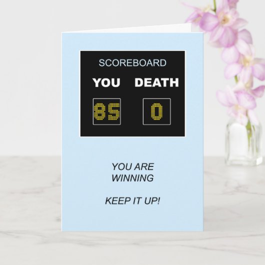 Scorebord van de 85e verjaardag kaart (Orchidee)