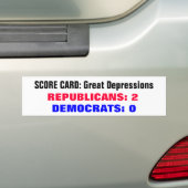 Scorecard Grote Depressies Bumpersticker (Op auto)