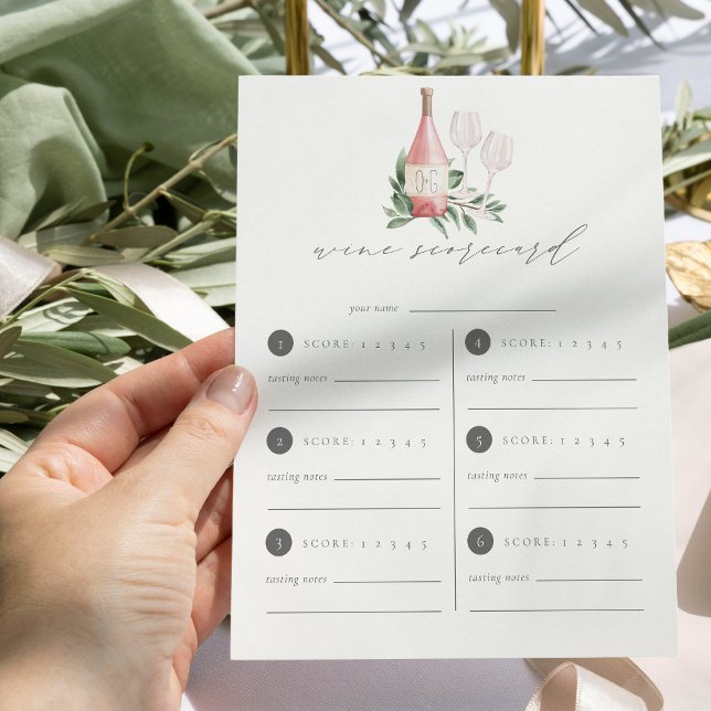 Scorecard op het gebied van wijnproeven (Creator heeft geüpload)