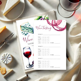 Scorecard voor de beoordeling van wijngebrande wij flyer