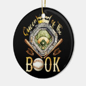 Scorekeeper Honkbalteam Scorebook Queen of the B Keramisch Ornament (Links)
