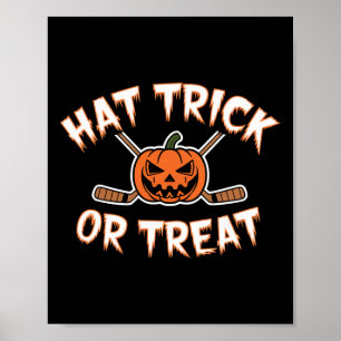Scoren Trick Or Treat Grappige Hockey Halloween Po Poster