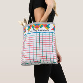 Scorepad "Laten we Dominoes spelen" Tote Bag (Dichtbij)