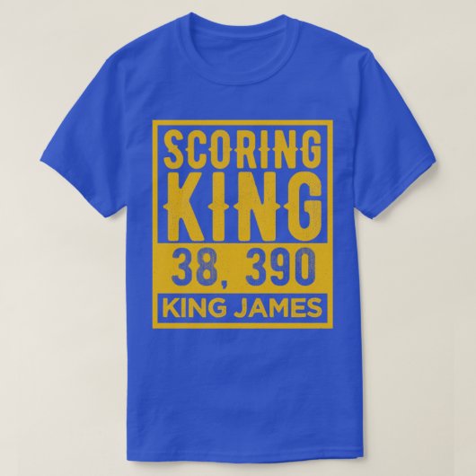 Scoring King James Gold Text T-shirt (Design voorkant)