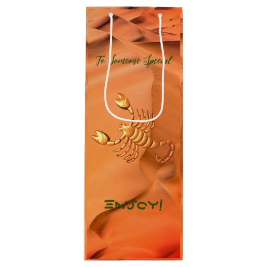 Scorpia Birthday Fun - Wijn Cadeautas (Voorkant)