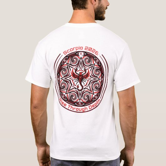 Scorpio 2026 Zodiac Mandala | Transformation Astro T-shirt (Achterkant)
