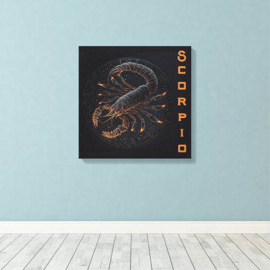 Scorpio—23-november 21 oktober canvas afdruk (Insitu (Houten vloer))