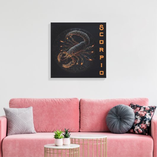 Scorpio—23-november 21 oktober canvas afdruk (Insitu (Woonkamer))