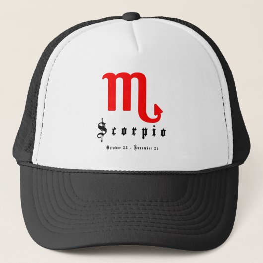 Scorpio, 23 oktober - 21 november trucker pet (Voorkant)