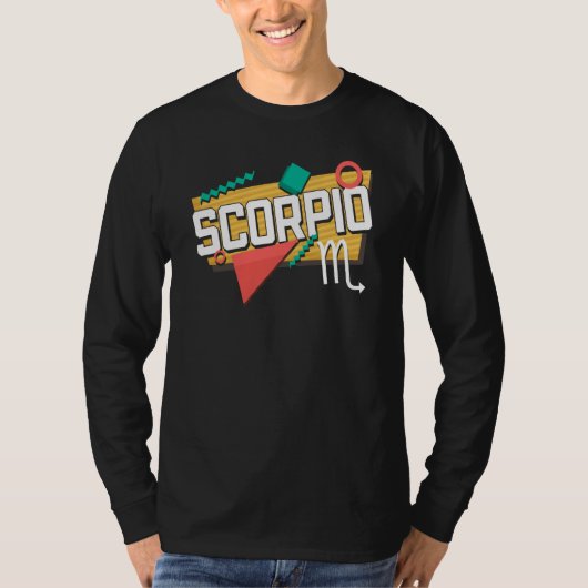 Scorpio 90s Horoscope Zodiac Sign Astrology T-shirt (Voorkant)