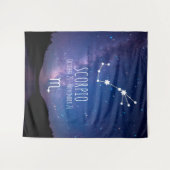 Scorpio | Aangepaste astrologie Tapestry Wandkleed (Voorkant (horizontaal))
