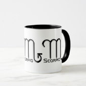 SCORPIO, abstract ontwerp van het sterrenbeeld, Mok (Voorkant rechts)