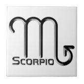 SCORPIO, abstract ontwerp van het sterrenbeeld, Tegeltje (Voorkant)