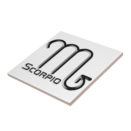 SCORPIO, abstract ontwerp van het sterrenbeeld, Tegeltje (Zijkant)