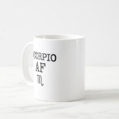 Scorpio AF grappige koffie mok Zodiac Gift (Voorkant links)