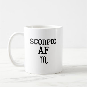 Scorpio AF grappige koffie mok Zodiac Gift