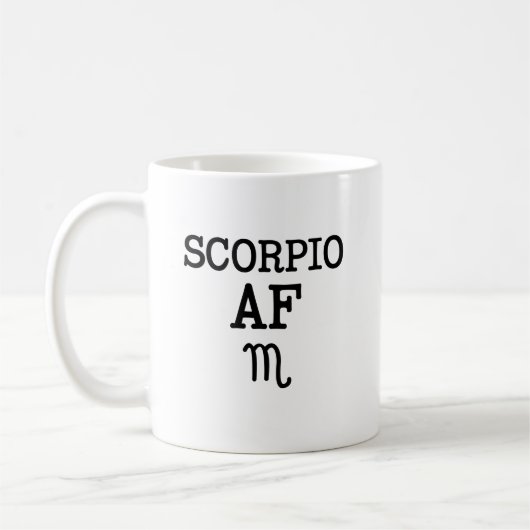 Scorpio AF grappige koffie mok Zodiac Gift (Links)