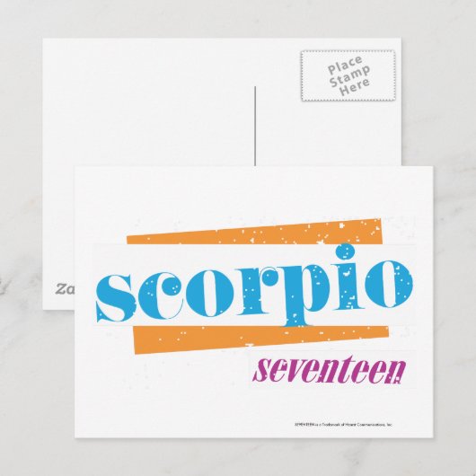 Scorpio Aqua Briefkaart (Voorkant / Achterkant)