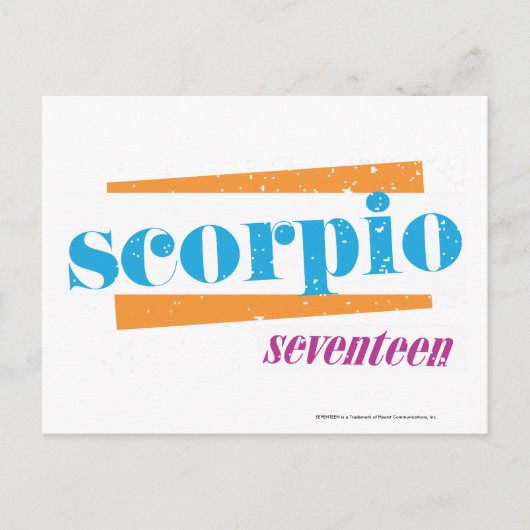Scorpio Aqua Briefkaart (Voorkant)