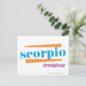Scorpio Aqua Briefkaart (Staand voorkant)