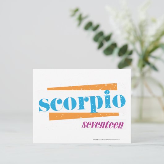 Scorpio Aqua Briefkaart (Staand voorkant)