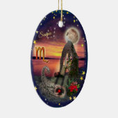 Scorpio Art Collage Keramisch Ornament (Rechts)