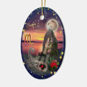 Scorpio Art Collage Keramisch Ornament (Links)