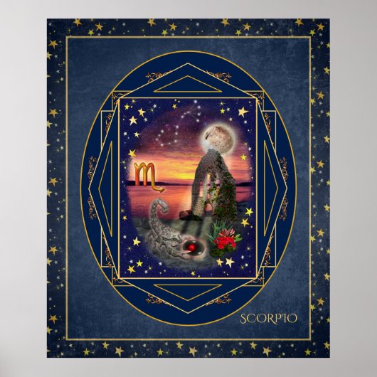 Scorpio Art Collage Poster (Voorkant)