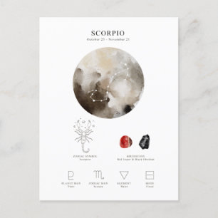 Scorpio Astrological Sign Briefkaart