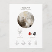 Scorpio Astrological Sign Briefkaart (Voorkant)