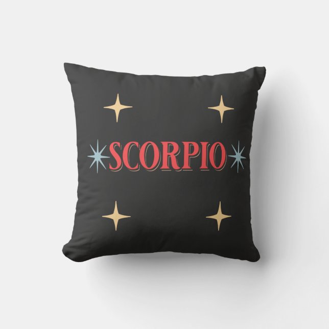 Scorpio Astrological Sign Kussen (Voorkant)