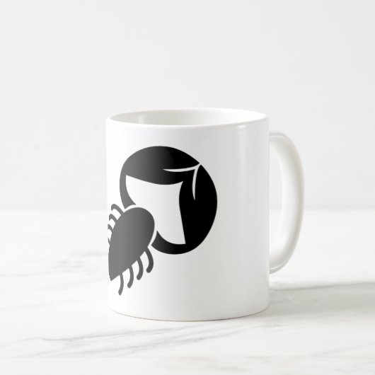 Scorpio Astrological Symbol Sign 4 Koffiemok (Voorkant rechts)