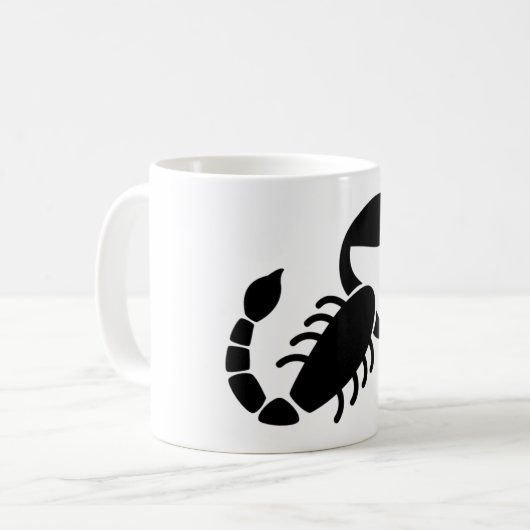 Scorpio Astrological Symbol Sign 4 Koffiemok (Voorkant links)