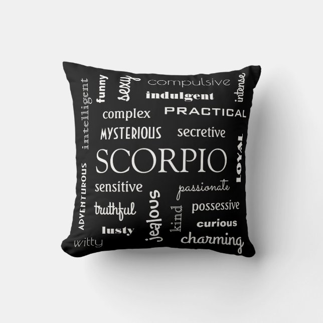 Scorpio Astrologie Kussen (Voorkant)
