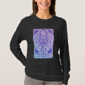 Scorpio Astrologie & Zodiac Sign Tarot Kaart Style T-shirt (Voorkant)