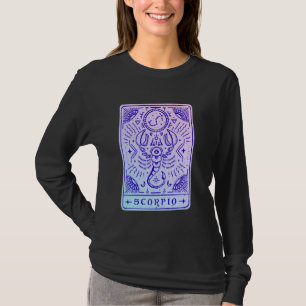 Scorpio Astrologie & Zodiac Sign Tarot Kaart Style T-shirt