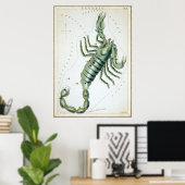 Scorpio Astrologische Tekening Poster (Thuiskantoor)
