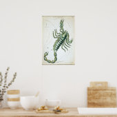 Scorpio Astrologische Tekening Poster (Keuken)