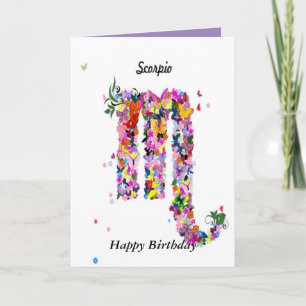 Scorpio Astrology Birthday Card Kaart