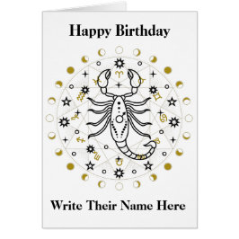 Scorpio Astrology Birthday Kaart okt 23-nov 21