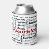 Scorpio Astrology Horoscope Zodiac Traits Collage Blikjeskoeler (Blikje Voorkant)