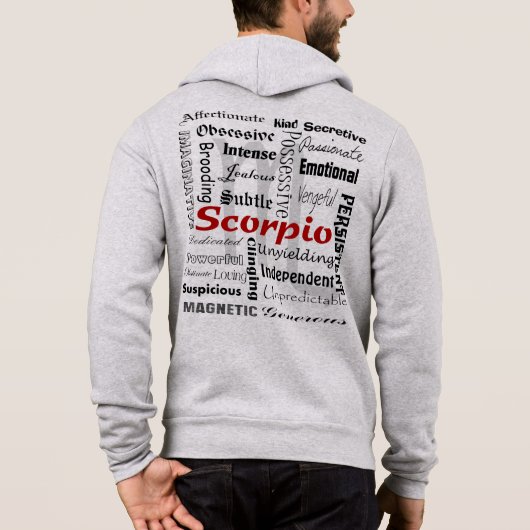 Scorpio Astrology Horoscope Zodiac Traits Collage Hoodie (Achterkant)