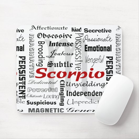 Scorpio Astrology Horoscope Zodiac Traits Collage Muismat (Met muis)