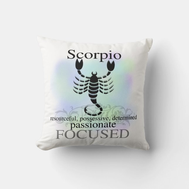 Scorpio Astrology Sign American MOJO Pillow Kussen (Voorkant)