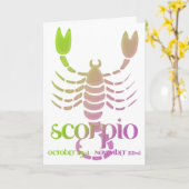 Scorpio Astrology Zodiac Birthday Kaart d1 (Gele Bloem)