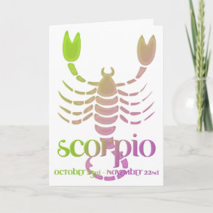 Scorpio Astrology Zodiac Birthday Kaart d1
