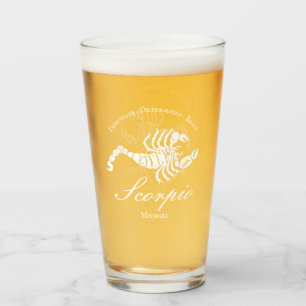 Scorpio Astrology Zodiac Personality Black Custom Glas