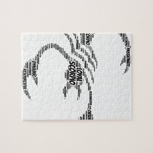 Scorpio Astrology Zodiac Sign Word Cloud Legpuzzel (Horizontaal)