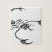 Scorpio Astrology Zodiac Sign Word Cloud Legpuzzel (Verticaal)