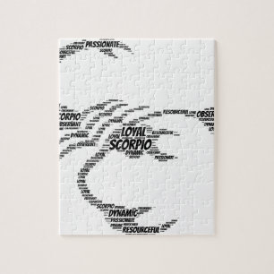 Scorpio Astrology Zodiac Sign Word Cloud Legpuzzel